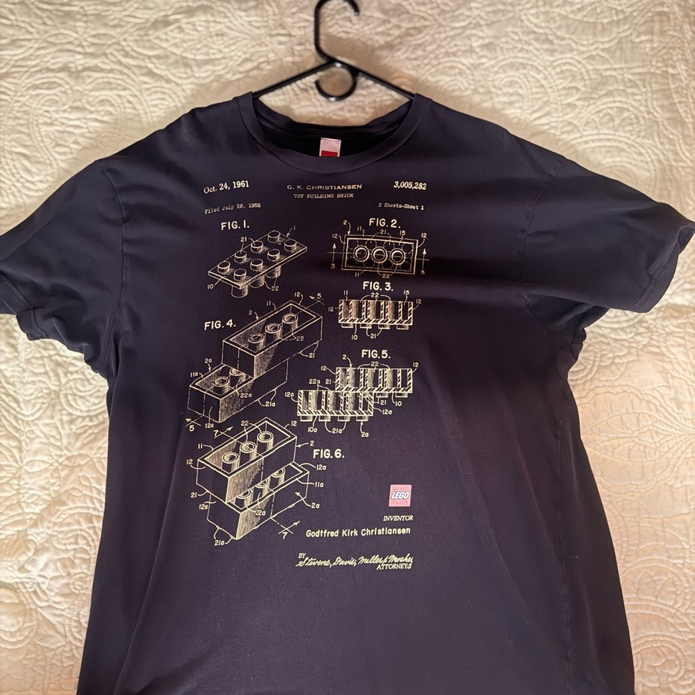 LEGO Black Short Sleeve Tee with Graphic Design